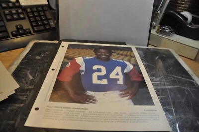 Montreal alouettes 1981 #24 billy white shoes johnson Dimanche Derniere Heure Ne Foto 1 de 4