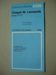 1953/60 CHAPEL St LEONARDS Ordnance Survey 1:25000 First series Map TF57 - Picture 1 of 5