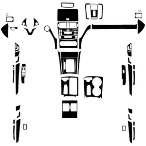 60Pcs Glossy Piano Black Kits Full Interior Trim For Benz C-Class W204 2007-2013 - Picture 1 of 4