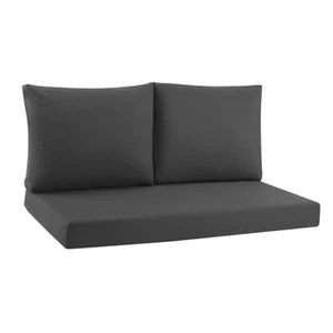 Outdoor Loveseat Cushions for Patio Furniture, Waterproof 46x26 in Medium Grey - Picture 1 of 8