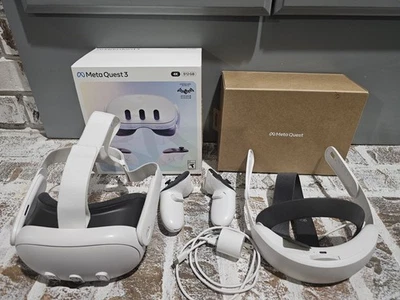 Used Meta Quest 3 512GB VR Headset with Elite Battery Strap Bundle - Image 1 of 4