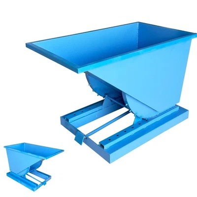 Tolva de basura auto-volcado para carretillas elevadoras 520L tolva de acero al carbono Foto 1 de 4