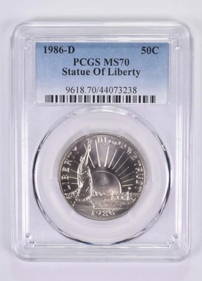 MS70 1986-D Statue of Liberty Commemorative Half Dollar PCGS *4601 - Image 1 of 4
