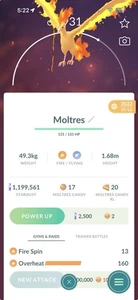 Moltres (Legendario) - Pokémon GO (Leer Descripción) - Imagen 1 de 2