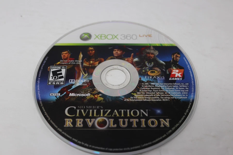 Sid Meiers Civilization Revolution (Microsoft Xbox 360) DISC Only - Image 1 of 1