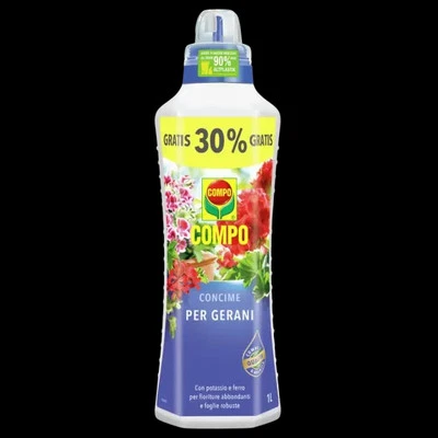 Concime Gerani Liquido Compo - OFFERTA 1,3 Litri (1 Litro + 30% GRATIS)