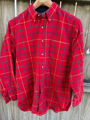 Pendleton Para Hombres Camisa L Lana De Colección A Cuadros Manga Larga ¡Franela Abotonada! Foto 1 de 4