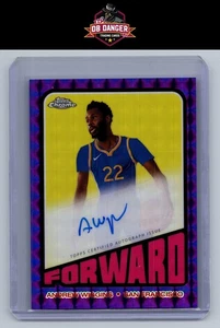 23-24 Topps Chrome #TA-AW Andrew Wiggins 1972 Topps Autografi Rifrattori Viola - Foto 1 di 2