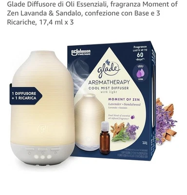 1 GLADE Diffusore elettrico con luce Aromatherapy Fragranza Moment of Zen - Image 1 of 4