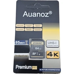 AUANOZ Memory Pro SDXC 64GB UHS-I 95MB/s Class 10 Professional IL - Picture 1 of 7
