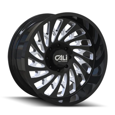 20x10 Cali Off-Road Switchback Gloss Black/Milled Wheel 5x5 (-25mm) - Image 1 of 4