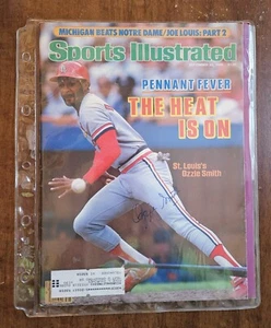 St. Louis Cardinals Ozzie Smith Signed Autograph 9/23/85 Sports Illustrated - Picture 1 of 4