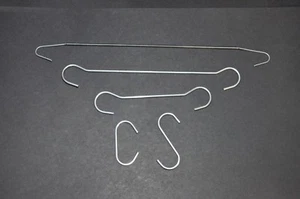 Double Ended Metal Hooks & Suspension Wires for Hanging Signs (Pack of 12) - Picture 1 of 25
