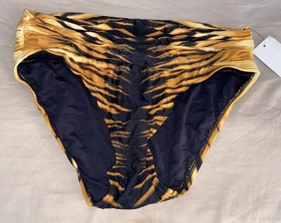Carmen Marc Valvo Animal Shirred w/ Band Swimsuit Bikini Bottom M 8 10 (B5) - Image 1 of 2