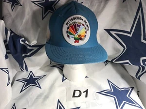☕Vintage VTG Hat Pittsburgh USA Made Trucker Hat Snapback Cap Patch Mesh☕D1-048☕ - Foto 1 di 9