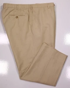 Incotex ChinoLino Cotton-Linen Tan Flat Front Dress Chino Pants 40x26 - Picture 1 of 6