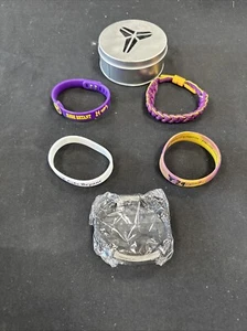 Set Of 5 Kobe Bryant Black Mamba Bracelet Wristband Adjustable Lakers #24 - Picture 1 of 7