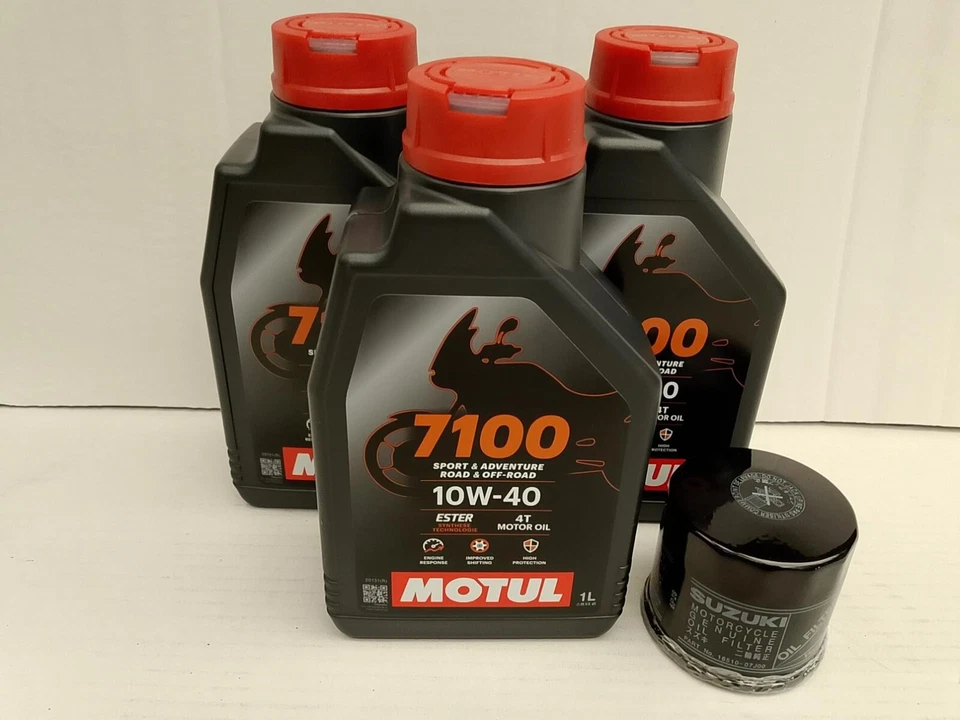 Motul oil 7100 10W40/original oil filter Suzuki SV650 from year 99 - Image 1 of 1