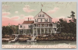 Cartolina New Meadows Inn Bath ME Maine 1906 - Foto 1 di 2