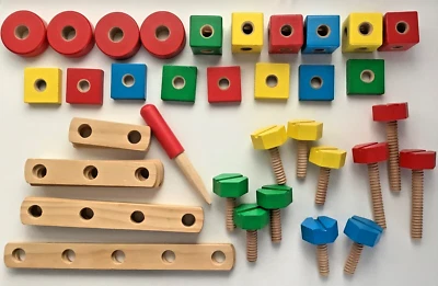 Juego de construcción de madera clásico Melissa & Doug faltan 3 piezas Foto 1 de 4