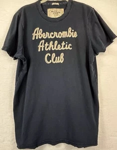 Camiseta Abercrombie & Fitch Azul Músculo XL Bordada Deletreada Club Atlético - Imagen 1 de 8