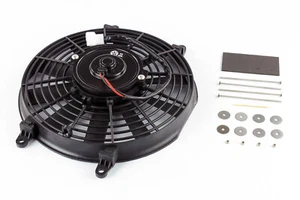 Stoney Racing 10" 80W Cooling Radiator Fan + Stainless Mounting Kit Push 12V - Picture 1 of 3