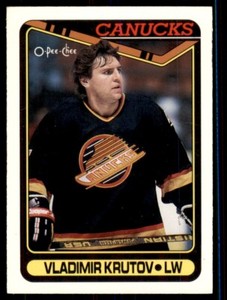 Vladimir Krutov 1990-91 O-Pee-Chee #380 Vancouver Canucks