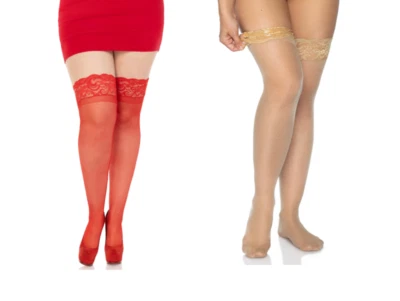 Чулки до бедра с держаться спандекс верхний женщин королева размер ноги Avenue 1022Q - Изображение 1 из 3