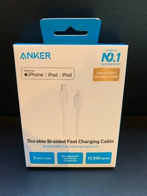 Anker USB C to Lightning Cable 3ft Durable Braided MFi-Certified - Image 1 of 4