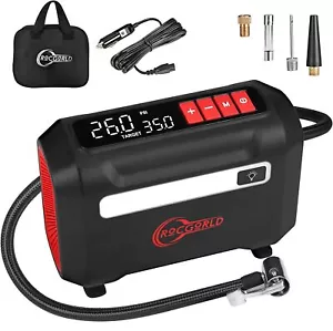 Inflador de Neumáticos R8 Compresor de Aire Portátil con Pantalla Digital Doble Grande, 12V - Imagen 1 de 6
