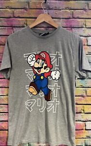 Super Mario Grey Short Steve T-Shirt Ultra RARE Size Large