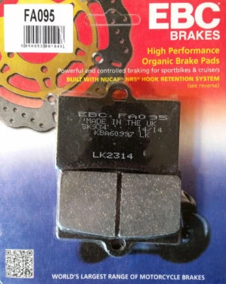 CAGIVA  River 600 1995-99 Front Disc Brake Pad Pads EBC FA095 - Image 1 of 2