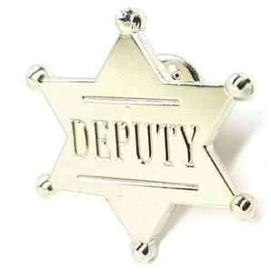 DEPUTY STAR metal lapel Pin Badge - UK company - Picture 1 of 5