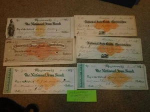 US REVENUE STAMPED PAPER-OLD CHECKS DATING-1870`S-80`S, ITEM 1 - Picture 1 of 1