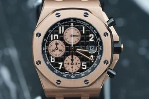 Audemars Piguet Royal Oak Offshore Half Brick Black Dial Rose Gold 26470OR - Picture 1 of 9