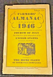 Farmers Almanac 1946 Volume 121 Weather and Astronomy Forecasts - Imagen 1 de 9