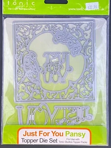 Just for You Pansy Metal Die Set by Tonic Studios Verso UK - Picture 1 of 2