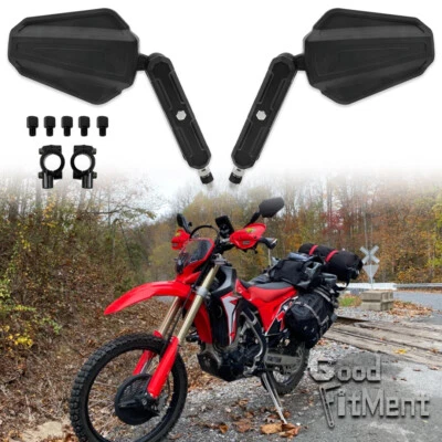 2X Espejos retrovisores laterales ABS para motocicleta con montaje de 7/8" para Honda CRF230L CRF450L Foto 1 de 4