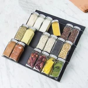 4-Tier Spice Drawer Organizer: Stepped Design,Expandable,4 Pack,Kitchen Storage - Picture 1 of 21