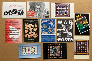 PRO PEACE, Anti WAR - 11 Original 1980s Postcards - Picture 1 of 2