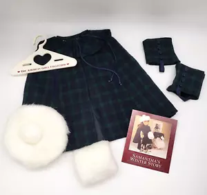 Retired HTF American Girl Samantha Plaid Cape & Gaiters with Elegant Hat & Muff - Picture 1 of 9