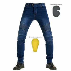 Motorcycle Jeans Denim Trousers Locomotive Biker Pants Hip Knee CE Armor US SHIP - Bild 1 von 14