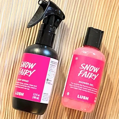 Lush CHOOSE Snow Fairy Avocado YOG NOG Body Spray Shower Gel 3.3oz Bath Bomb - Image 1 of 2