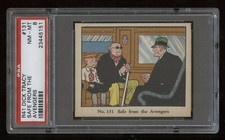 1937 R41 Walter Johnson Candy "DICK TRACY" #131 "Safe From" PSA 8