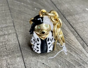 New! Coach x Disney Villains Cruella Metal Bear Bag Charm Keychain Gold CC343 - Picture 1 of 4