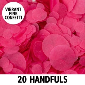 Biodegradable Wedding Confetti | VIBRANT PINK | Circle Tissue Paper | 20g Bag - Picture 1 of 4