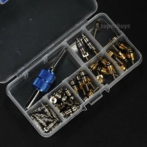 40pcs AC Air Conditioner Valve Core Stem Insert Cap Remover Tool Repair Kit - Picture 1 of 3
