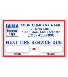 Etiquetas adhesivas estáticas automotrices "Next Tire Service Due" Deluxe-Nebs 1690E - Imagen 1 de 1