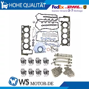 Guarnizione Testa Cilindro Pistone Kit Catena Distribuzione Per 4.4L Land Rover 448DT LR023496 - Foto 1 di 10