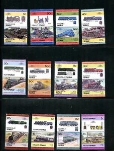 LOT 10220 MINT COLLECTION OF FORTY SIX TENANT PAIRS TRAIN LOCOMOTIVE TUVALU - Picture 1 of 4